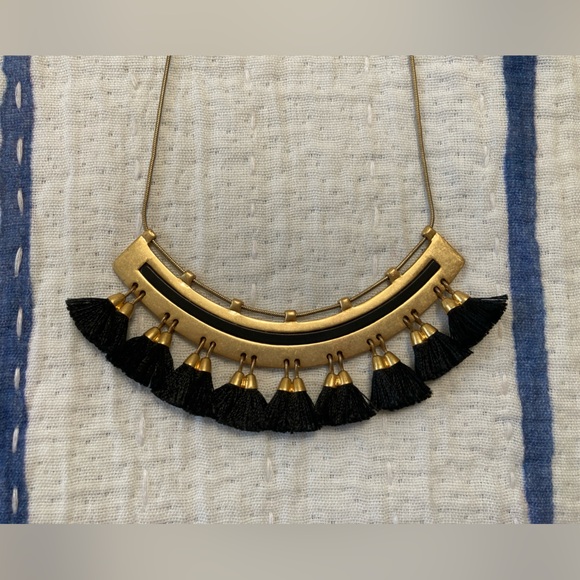 Madewell Gold and Black Tassel Necklace - Picture 2 of 4